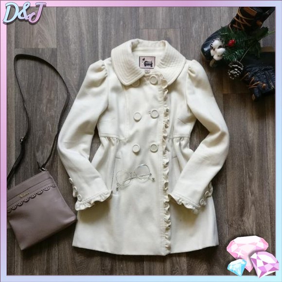 Brownie New York Jackets & Blazers - 💎✨ White Ruffle Trench Coat